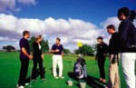 Golfkurse Mallorca Gruppe beim Golfunterricht